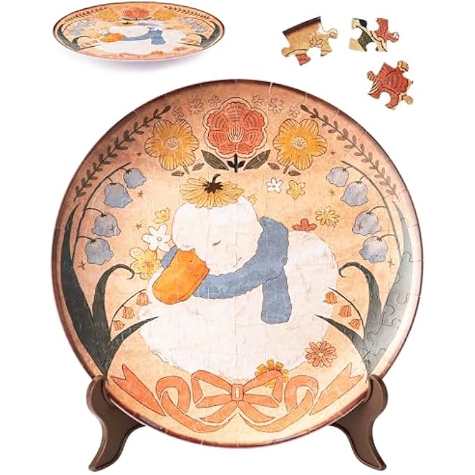 3D PUZZLE PLATE FOR ADULTS - SLEEPING IN SUNLIT GARDEN [PL1019], 124 PIECES - Image 1